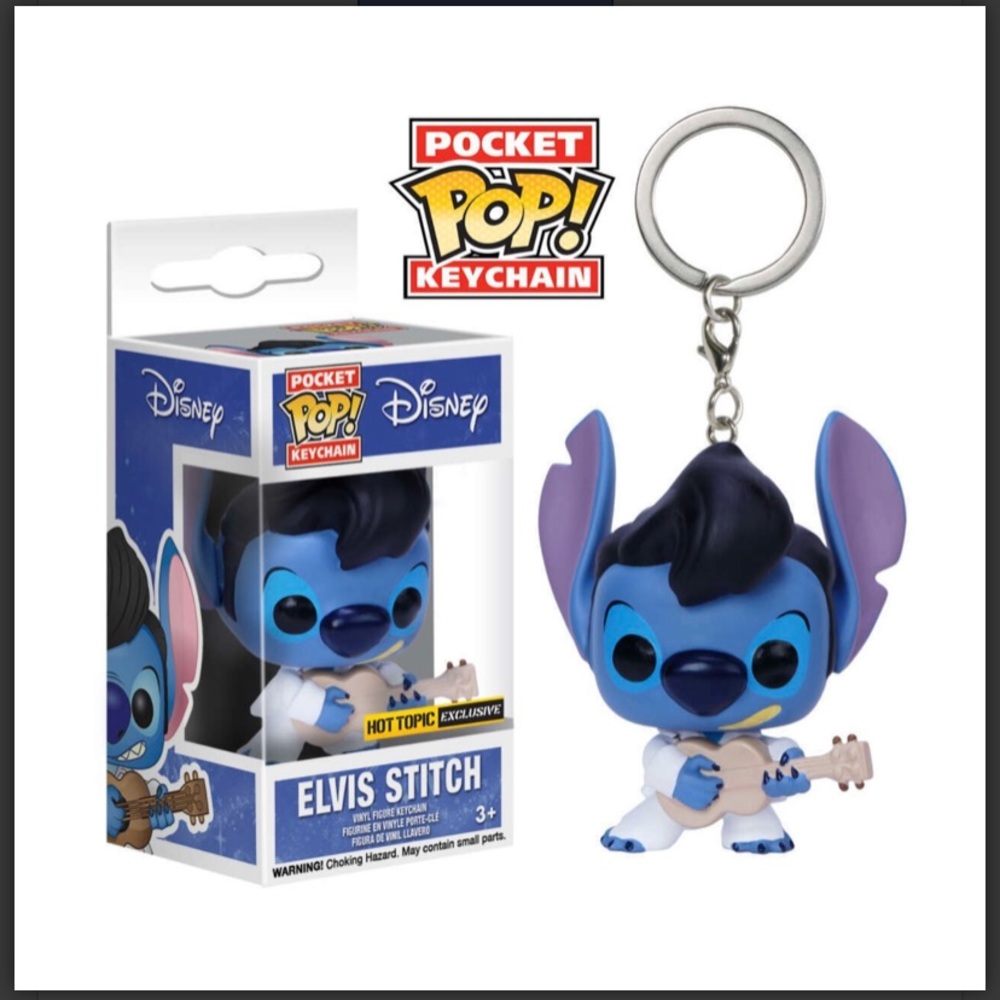 Funko Pop Elvis Stitch Disney Exclusive Pocket Pop Keychain